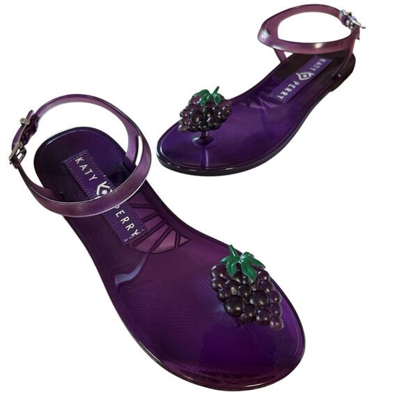 Katy Perry Collections Shoes - Katy Perry Collections The Geli Violet Sandals with Grape Fruit Detail Purple 7